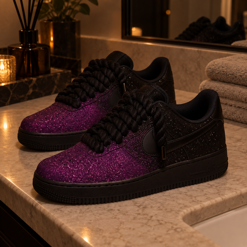 AF1 Custom Black Ember — Burnt Orange