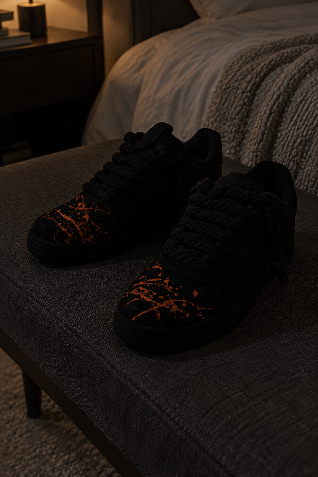 AF1 Custom Black Ochre — Muted Yellow