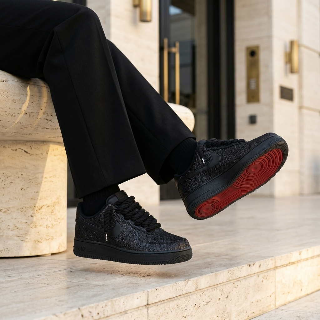 AF1 Custom Black Crystal